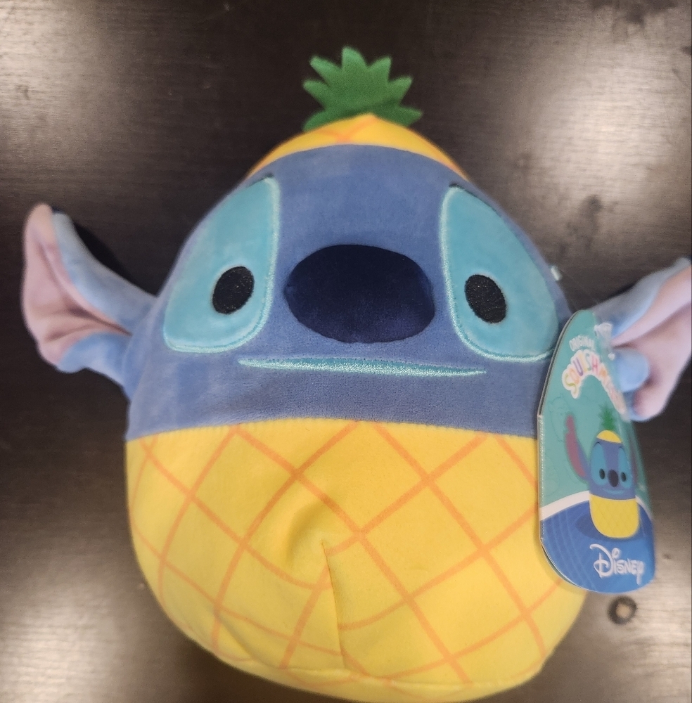 Disney Stitch Pineapple Plush with Blue and Yellow